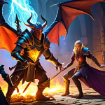 A Well-Balanced Party**

`A group of adventurers in a fantasy setting, diverse character classes (knight, wizard, elf), dynamic pose, fighting a menacing monster, vibrant colors, high fantasy art style, Lineage M style armor, dramatic lighting.`

**