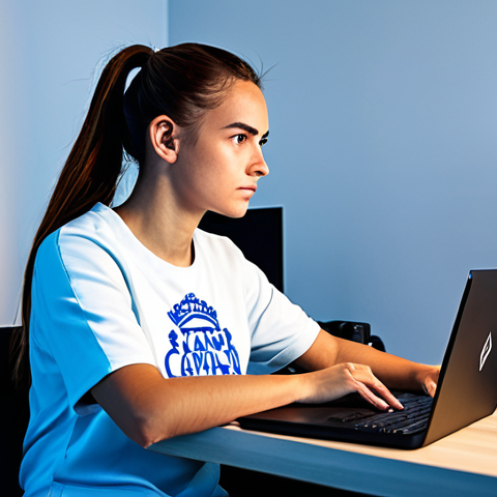Focused on Preparation**

A determined female gamer, fully clothed in comfortable gaming attire, sitting at her desk with a gaming laptop. The screen displays the Lineage M character selection screen. Background: a clean, modern bedroom with motivational posters. "safe for work", "appropriate content", "fully clothed", "professional", perfect anatomy, correct proportions, well-formed hands, natural pose.

**