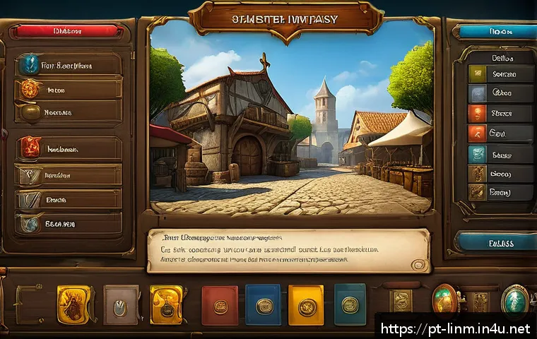 리니지M 콘텐츠 분류 가이드 - A detailed fantasy game interface scene depicting a player organizing their inventory in LineageM. S...